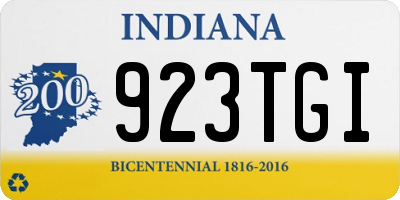 IN license plate 923TGI