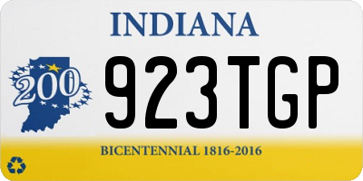 IN license plate 923TGP