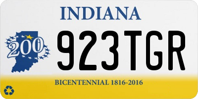 IN license plate 923TGR