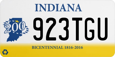 IN license plate 923TGU