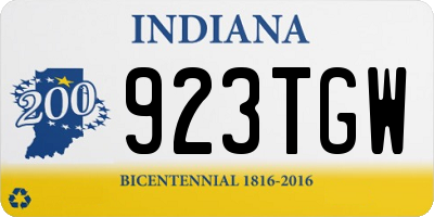 IN license plate 923TGW