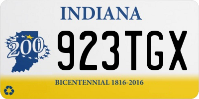 IN license plate 923TGX