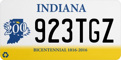 IN license plate 923TGZ