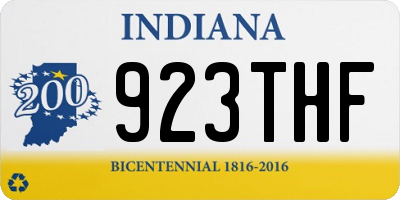 IN license plate 923THF