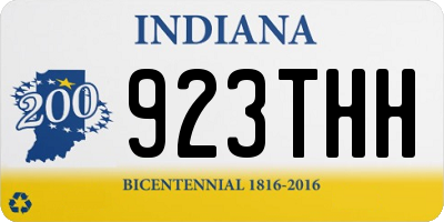 IN license plate 923THH