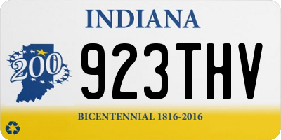 IN license plate 923THV