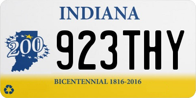 IN license plate 923THY