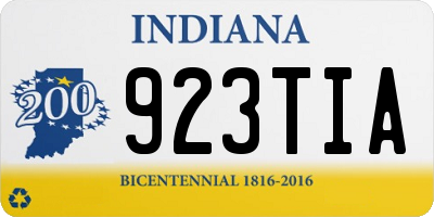IN license plate 923TIA