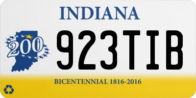 IN license plate 923TIB