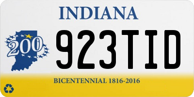 IN license plate 923TID