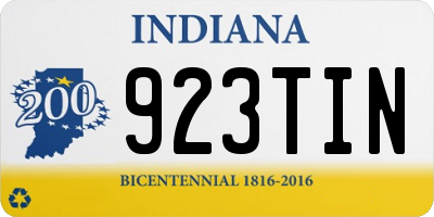 IN license plate 923TIN