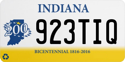 IN license plate 923TIQ