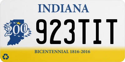 IN license plate 923TIT