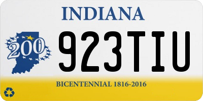 IN license plate 923TIU