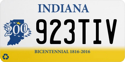 IN license plate 923TIV