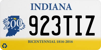 IN license plate 923TIZ