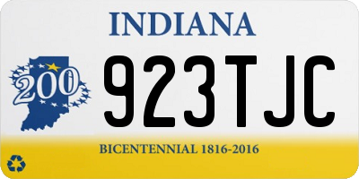 IN license plate 923TJC