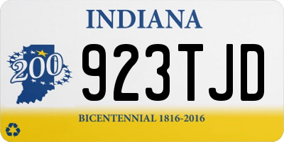 IN license plate 923TJD