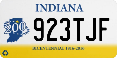 IN license plate 923TJF