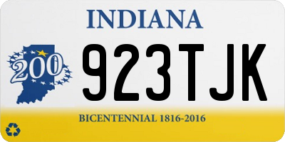 IN license plate 923TJK
