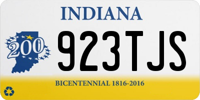 IN license plate 923TJS