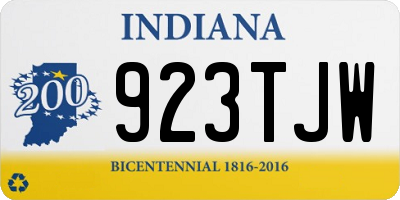 IN license plate 923TJW