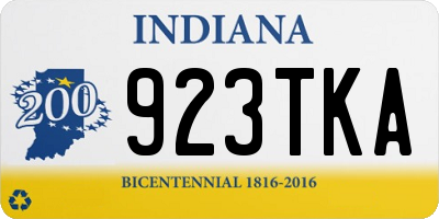 IN license plate 923TKA