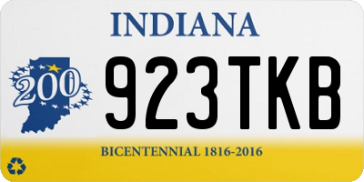 IN license plate 923TKB