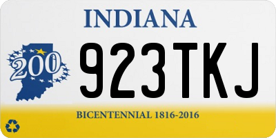 IN license plate 923TKJ