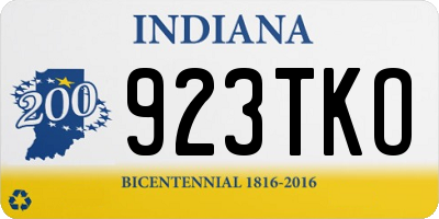 IN license plate 923TKO