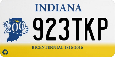IN license plate 923TKP