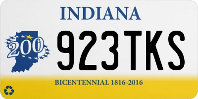 IN license plate 923TKS