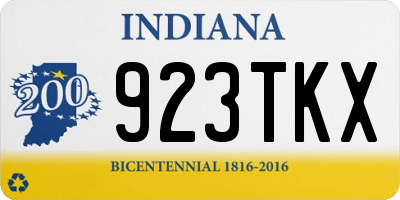 IN license plate 923TKX