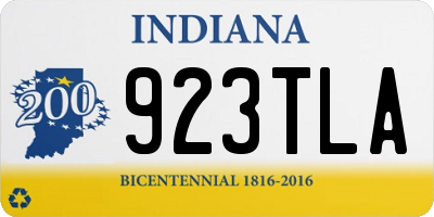 IN license plate 923TLA