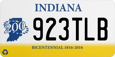 IN license plate 923TLB