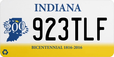 IN license plate 923TLF