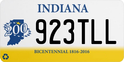 IN license plate 923TLL
