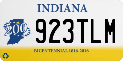 IN license plate 923TLM