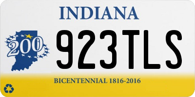 IN license plate 923TLS