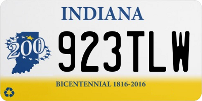 IN license plate 923TLW