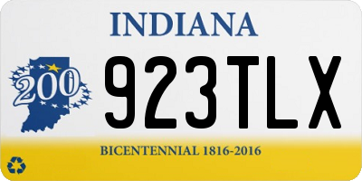 IN license plate 923TLX