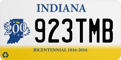 IN license plate 923TMB