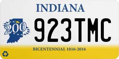 IN license plate 923TMC