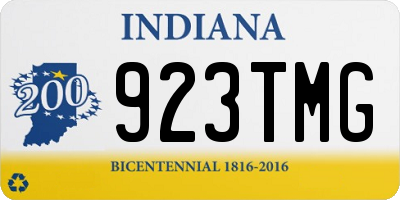IN license plate 923TMG