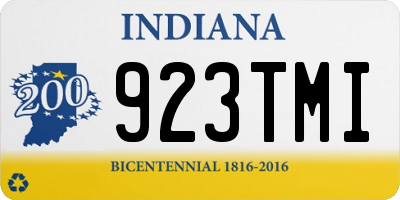 IN license plate 923TMI