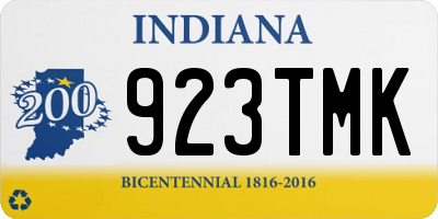 IN license plate 923TMK