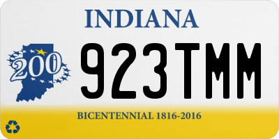 IN license plate 923TMM