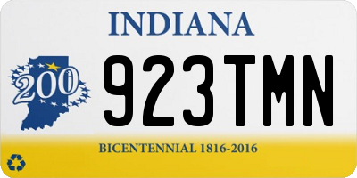 IN license plate 923TMN