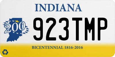 IN license plate 923TMP