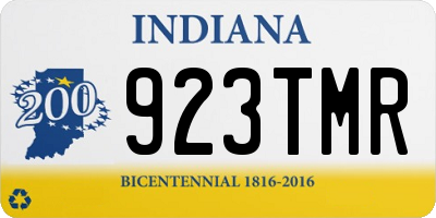 IN license plate 923TMR